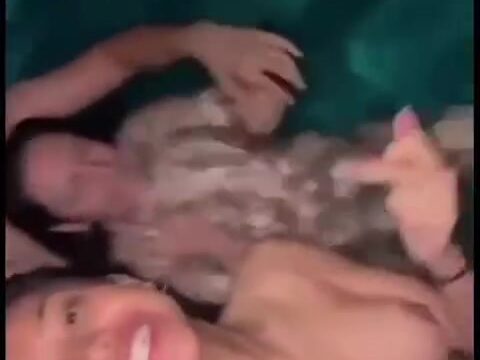 Asian Teen Swimming Pool Fun Video